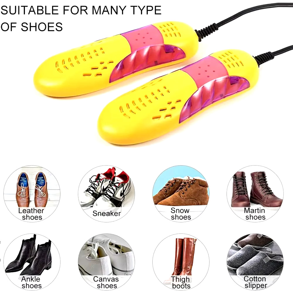 Electric Shoes Dryer Deodorizer with Heat Dehumidifier Device Foot Warmer Heater Eliminate Odor UV Shoe Drying Household