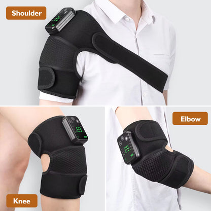 Electric Shoulder Massager Heating Vibration Massage Belt Hot Compress Knee Pads Shoulder Elbow Brace Rechargeable