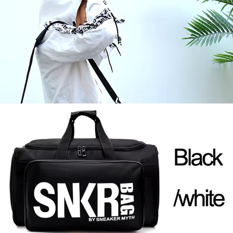 Large Multiple Compartment Sport Training Gym Bags Men Sneaker Gym Bag Shoes Packing Cube Organizer Waterproof Shoulder Bag SNKR