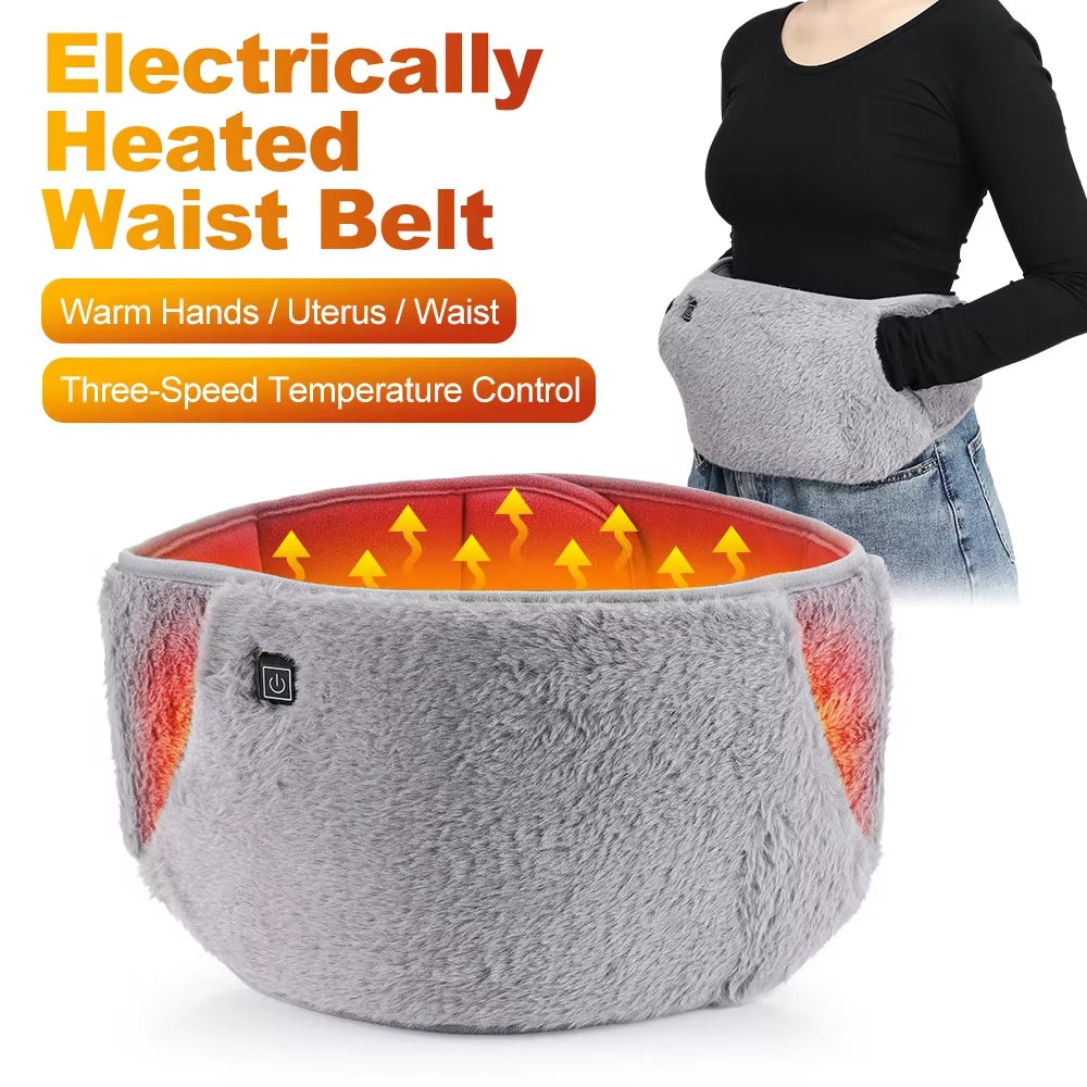 3 Levels Electric Heated Warming Belt USB Charging Adjustable Warm Palace Belt Lightweight Waist Warmer for Women`S Winter Gifts