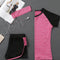 3 Pcs Quick Drying Womens Yoga Sets Tops T Shirts/Shorts/Headband Female Fittness Gym Clothes Outfits Short Sleeves DBO