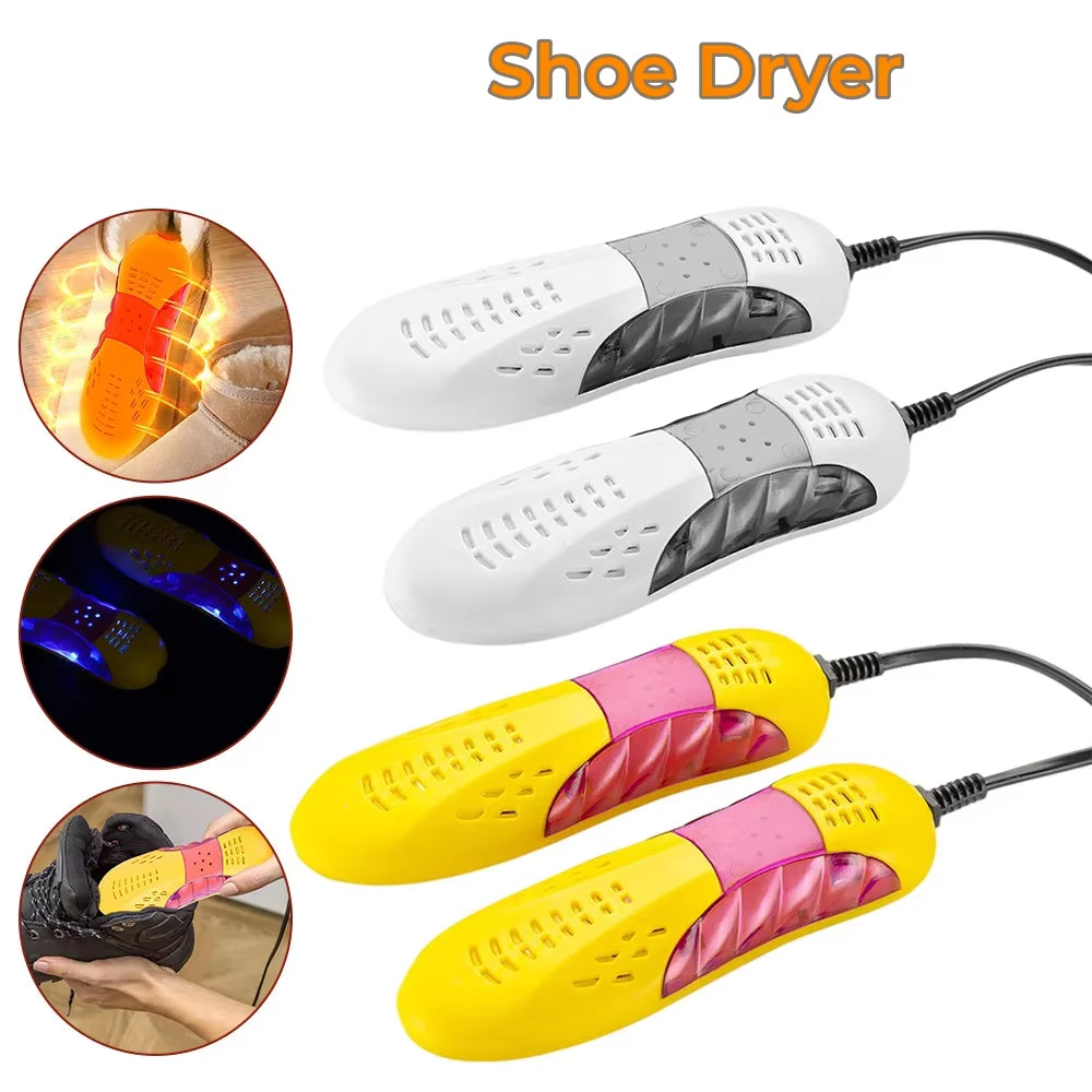 Electric Shoes Dryer Deodorizer with Heat Dehumidifier Device Foot Warmer Heater Eliminate Odor UV Shoe Drying Household