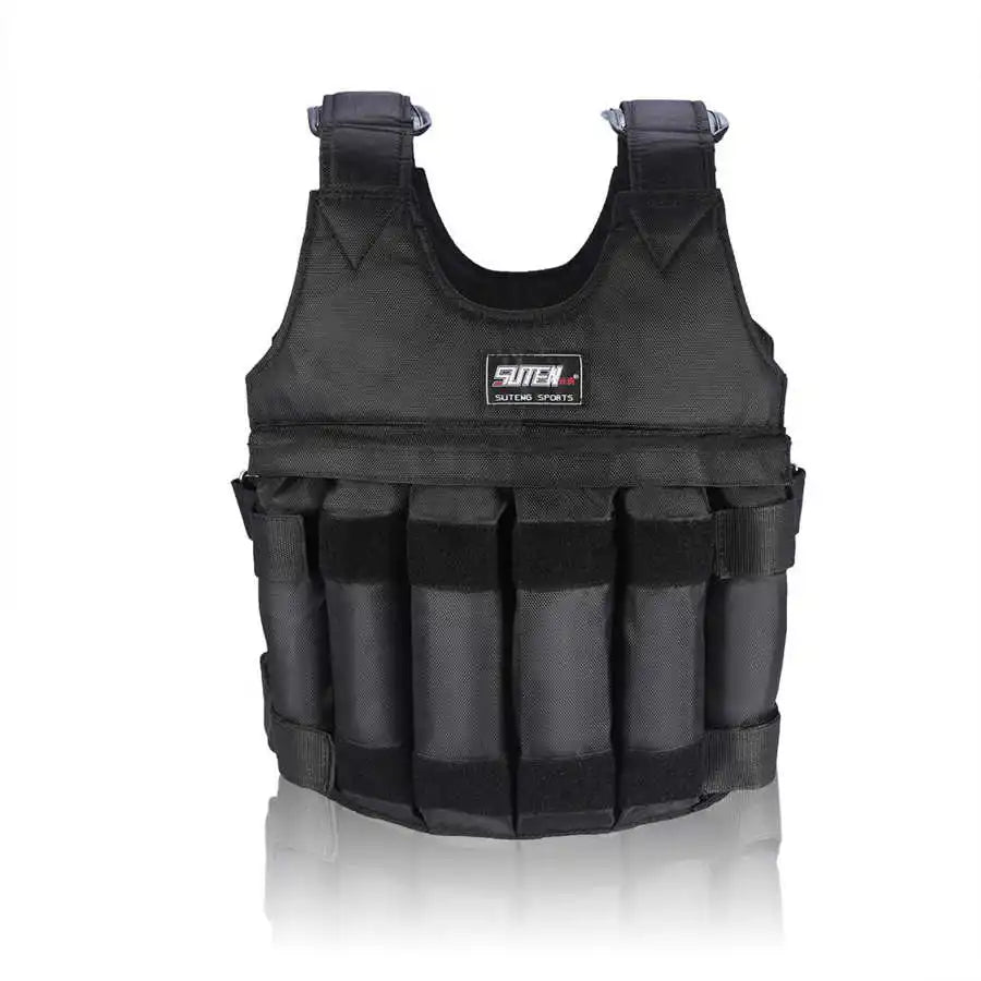 20Kg 50Kg Loading Weighted Vest Adjustable Exercise Training Fitness Jacket Gym Workout Boxing Vest Sand Fitness Waistcoat