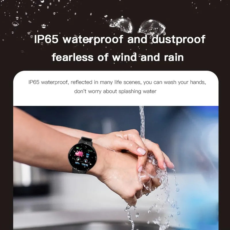 Digital Watch the Mens' Watches Blood Pressure round Smart Watch Women Smart Bracelet Waterproof Sport Tracker for Android IOS