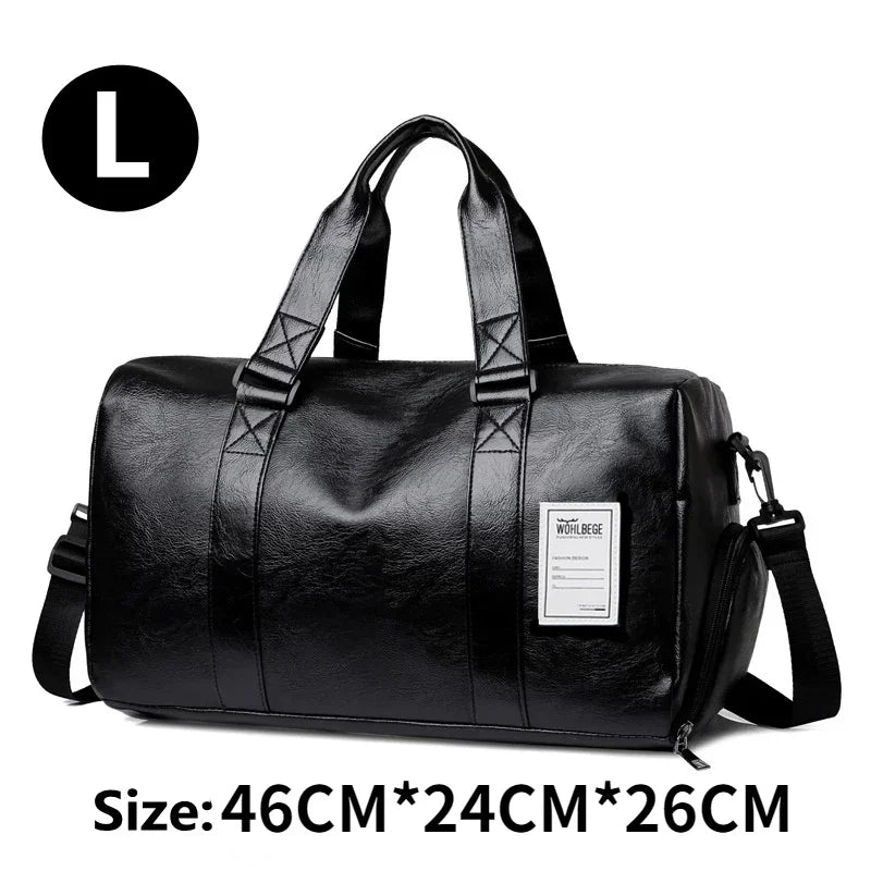 Gym Bag Leather Sports Bags Men for Shoes Training Fitness Yoga Travel Luggage Shoulder Sac De Sport Bag