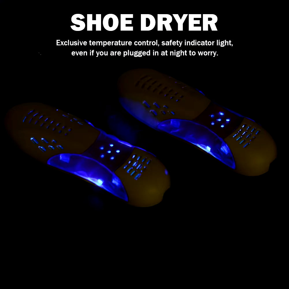 Electric Shoes Dryer Deodorizer with Heat Dehumidifier Device Foot Warmer Heater Eliminate Odor UV Shoe Drying Household