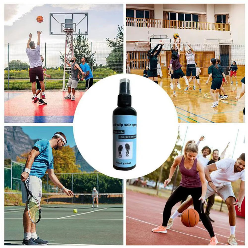 Basketball Shoe Grip Spray 100Ml Anti-Slip Sole Spray Spray for Basketball Shoes Shoe Sole Protector Improves Traction Clea P6L6