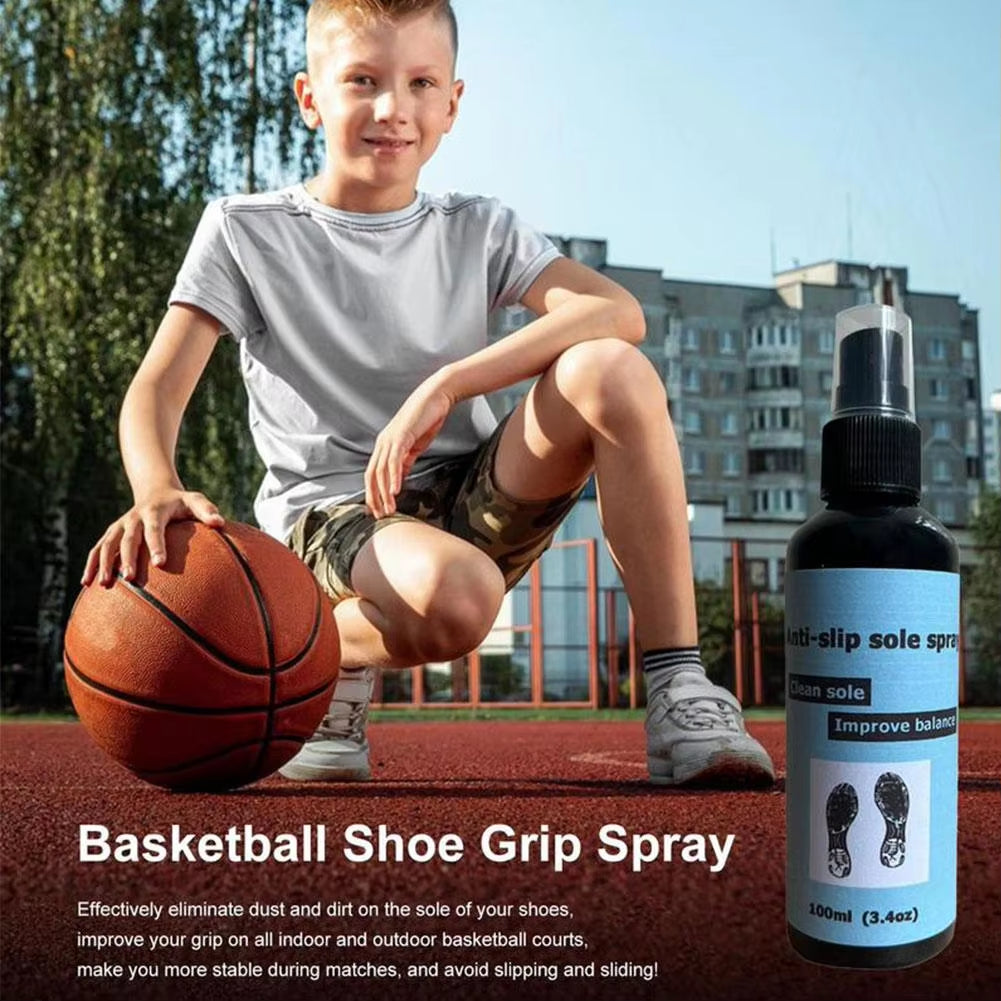 Basketball Shoe Grip Spray 100Ml Anti-Slip Sole Spray Spray for Basketball Shoes Shoe Sole Protector Improves Traction Clea P6L6